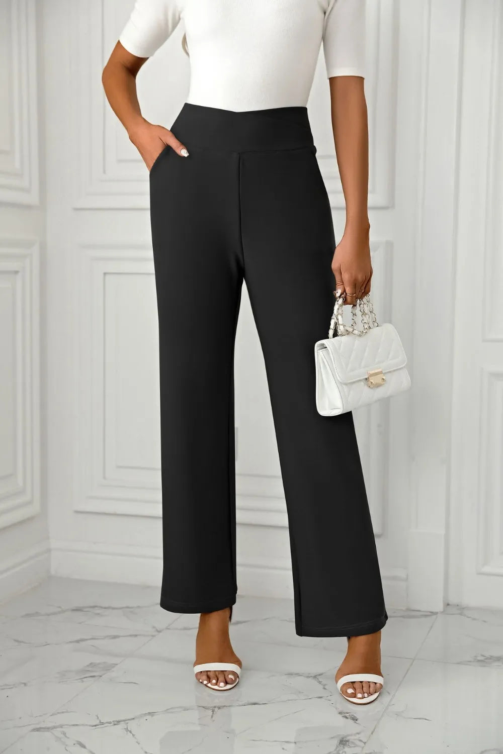 High-Waist Straight Leg Pants | Forever 40