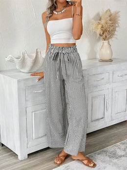 Striped Wide-Leg Pants Plus | Forever 40