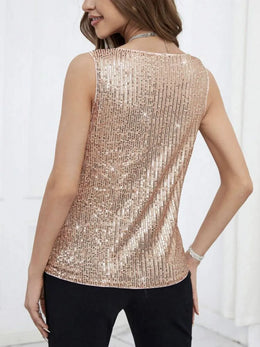 The Daphne Luxe Sequin Tank | Forever 40