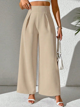 Wide-Leg High-Waist Pants | Forever 40