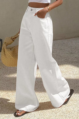 Solid Color Loose Casual Jeans | Forever 40