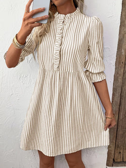 Striped Half Sleeve Dress | Forever 40