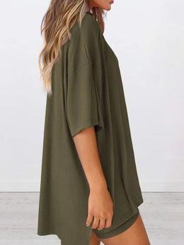 Oversized Slit Shorts Set Plus | Forever 40