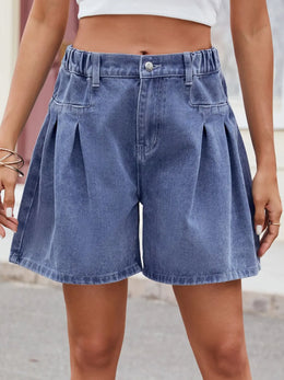 Ruched Half Elastic Waist Shorts | Forever 40