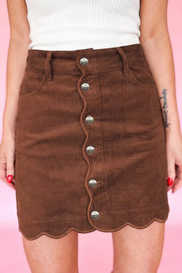 Corduroy Mini Sheath Skirt | Forever 40