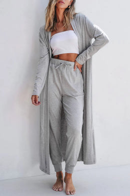Open Front Cardigan Pants Set | Forever 40