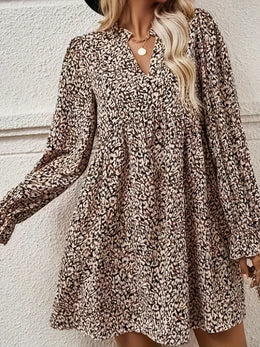 Notched Flounce Sleeve Dress | Forever 40