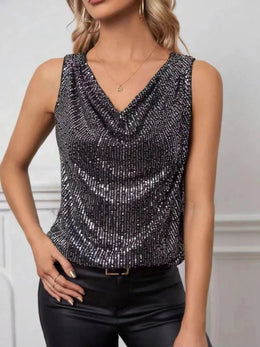 The Daphne Luxe Sequin Tank | Forever 40
