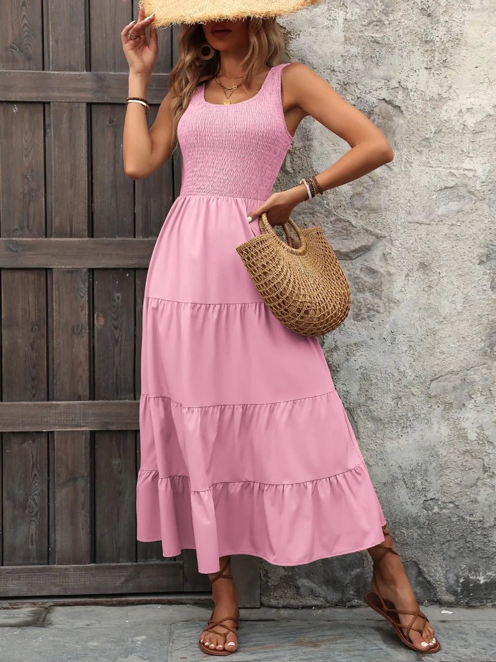 Smocked Sleeveless Tank Dress | Forever 40