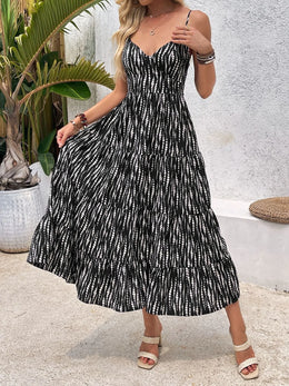 Tie Back Tiered Midi Dress | Forever 40