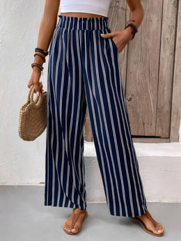 Striped Wide-Leg Pants | Forever 40