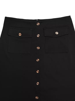 Button-Front Midi Skirt | Forever 40