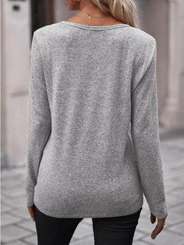 Madison Luxe Button-Front Tee | Forever 40