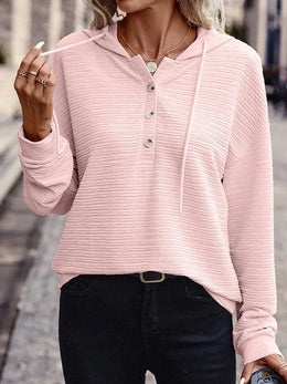 Grace Luxe Button-Front Hoodie | Forever 40
